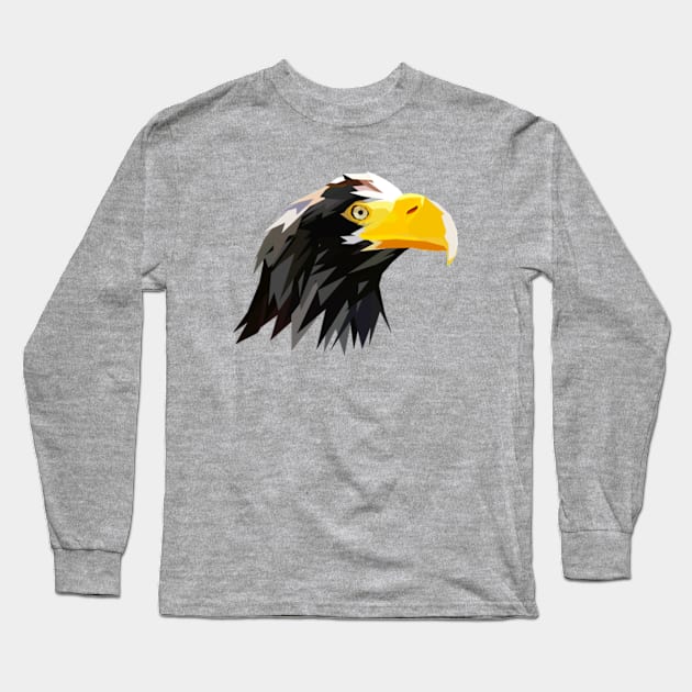 Steller Sea Eagle Edit Long Sleeve T-Shirt by Worldengine